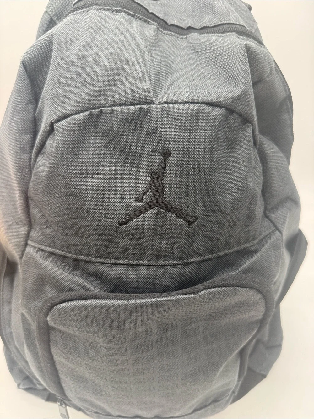 Jordan Gray and Black Men's Backpack - Jumpman Logo